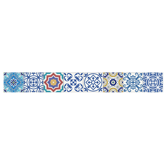 Removable Scroll Flower Wallpaper Border PVC Bohemia Wall Covering for Kitchen Backsplash Clearhalo 'Wall Decor' 'Wallpaper' 1922448