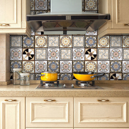 Brown Mandala Wallpaper Border Pick Up Sticks Bohemian Style Living Room Wall Art Brown Clearhalo 'Wall Decor' 'Wallpaper' 1922450