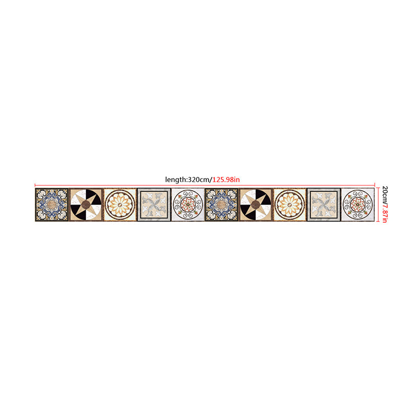 Brown Mandala Wallpaper Border Pick Up Sticks Bohemian Style Living Room Wall Art Clearhalo 'Wall Decor' 'Wallpaper' 1922454