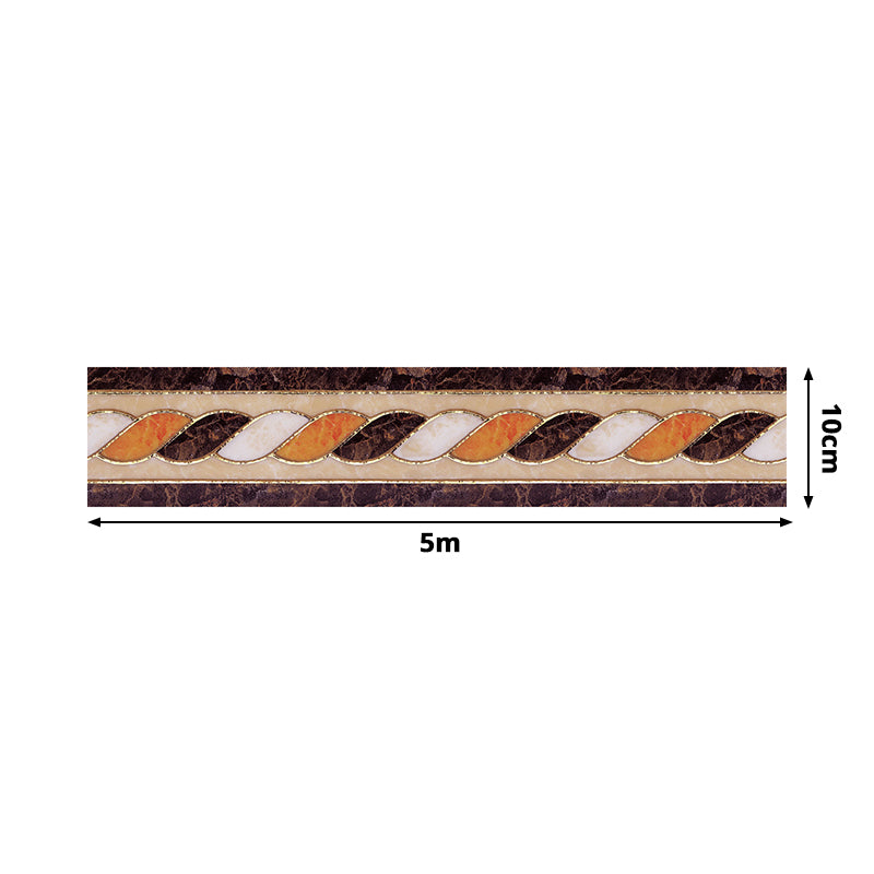 Stranded Cord Print Wallpaper Border Brown PVC Wall Art, Peel and Paste, 16.5' x 4" Clearhalo 'Vintage wall decor' 'Vintage' 'Wallpaper' Wall Decor' 1922562