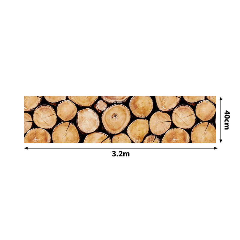 Countryside Wood Logs Wallpaper Border Brown Pick Up Sticks Wall Art for Dining Room Clearhalo 'Country wall decor' 'Rustic' 'Wallpaper' Wall Decor' 1922576