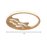 Ring Flush Mount Fixture Modern Wood 13"/15"/21" W LED Beige/White Flush Light for Bedroom, Natural/3 Color/Remote Control Stepless Dimming Clearhalo 'Ceiling Lights' 'Close To Ceiling Lights' 'Close to ceiling' 'Flush mount' Lighting' 1922616