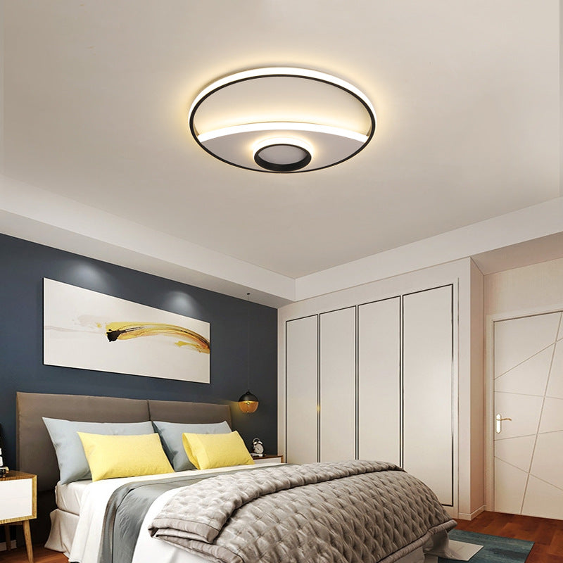 Silver Circle Ceiling Fixture Modern Acrylic 16"/19.5"/23.5" Flushmount Lights in Warm/White Clearhalo 'Ceiling Lights' 'Close To Ceiling Lights' 'Close to ceiling' 'Flush mount' Lighting' 1922624