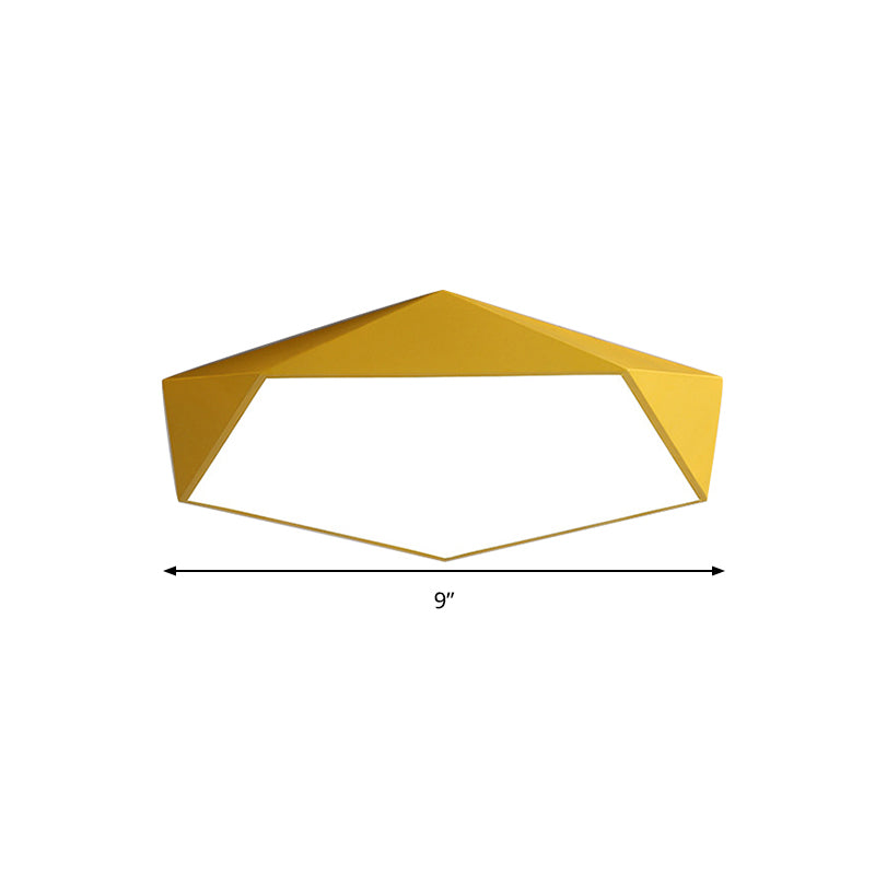 Acrylic Pentagon Slim Ceiling Light Nordic Design LED Flush Mount Light for Bathroom Clearhalo 'Ceiling Lights' 'Close To Ceiling Lights' 'Close to ceiling' 'Flush mount' Lighting' 192270