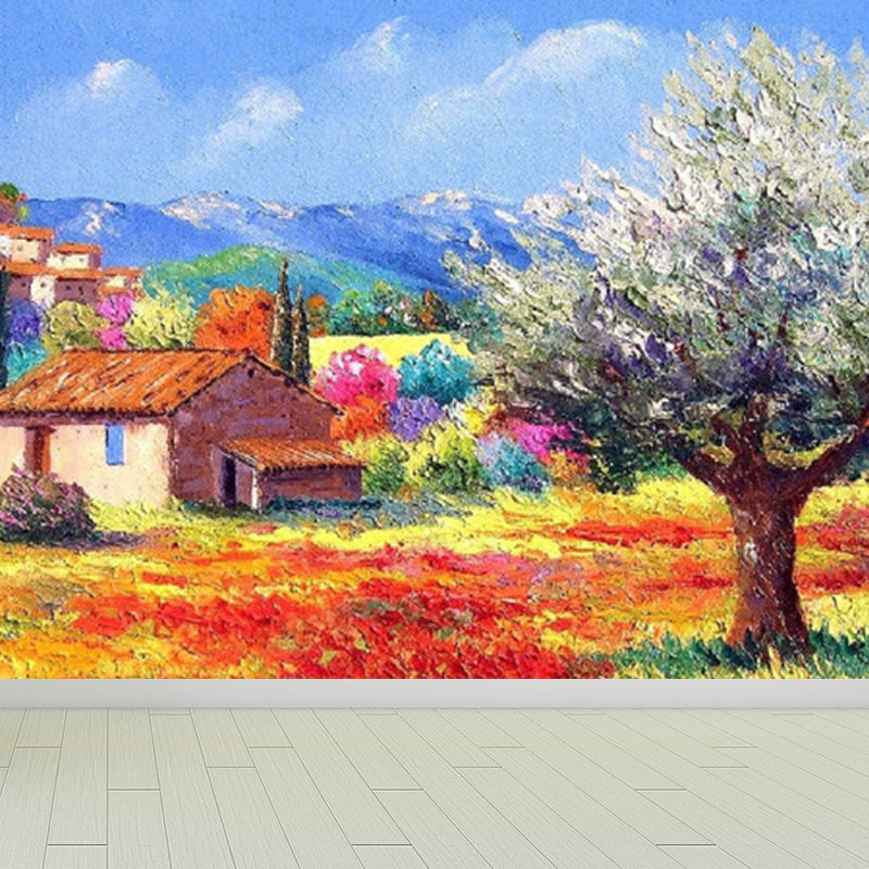 Classic Natural Landscape Mural Decal Light Color Decorative Wall Decor for Kitchen Clearhalo 'Wall Decor' 'Wall Mural' 1922743