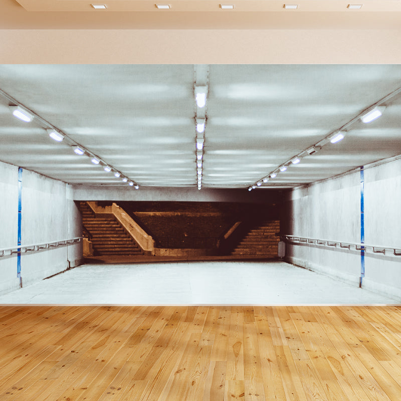 Photography Style Tunnel Mural Decal for Living Room, Pastel Color, Personalized Clearhalo 'Wall Decor' 'Wall Mural' 1922763