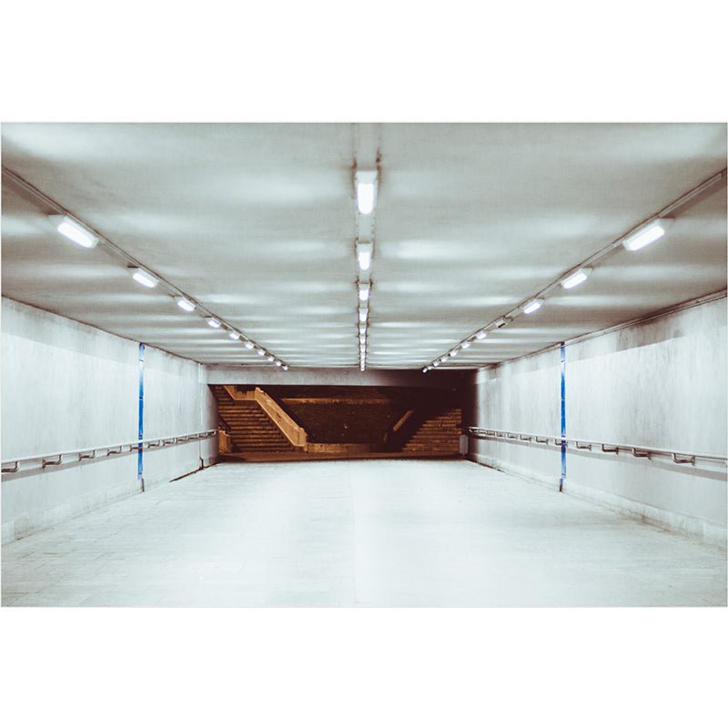 Photography Style Tunnel Mural Decal for Living Room, Pastel Color, Personalized Clearhalo 'Wall Decor' 'Wall Mural' 1922764