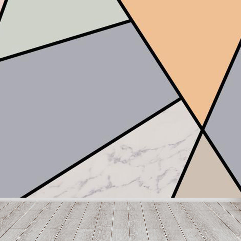 Non-Woven Decorative Wall Mural Modern Geometric Pattern Wall Covering for Guest Room Clearhalo 'Wall Decor' 'Wall Mural' 1922837