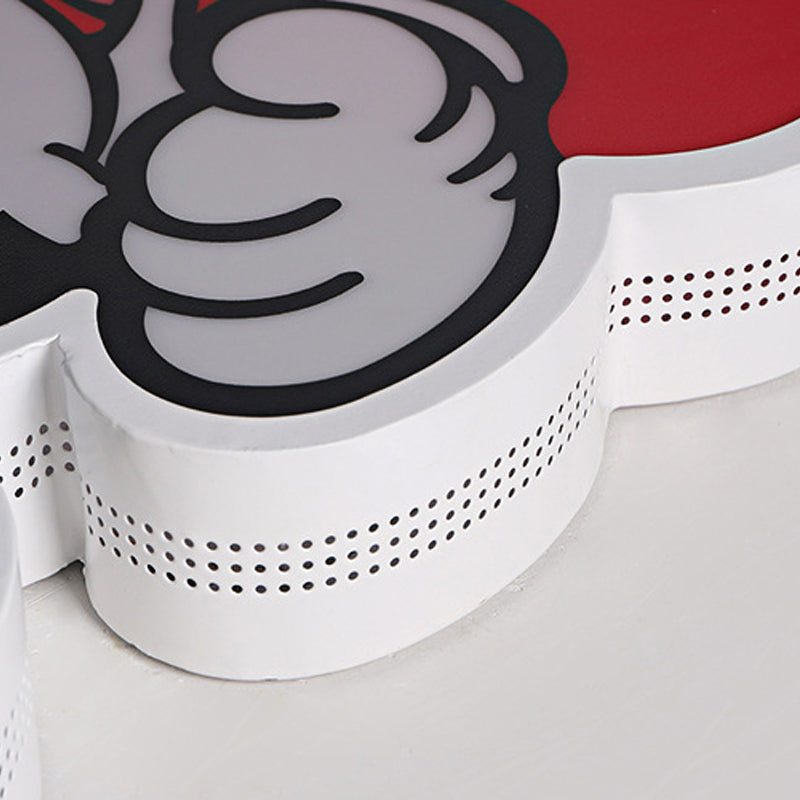 Animal Cartoon Mouse Ceiling Lamp Metal LED Ceiling Mount Light in Black for Amusement Park Clearhalo 'Ceiling Lights' 'Close To Ceiling Lights' 'Close to ceiling' 'Flush mount' Lighting' 192325