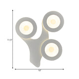 Acrylic Tree LED Wall Sconce Creative Sconce Light in White for Study Room Clearhalo 'Wall Lamps & Sconces' 'Wall Lights' Lighting' 192329