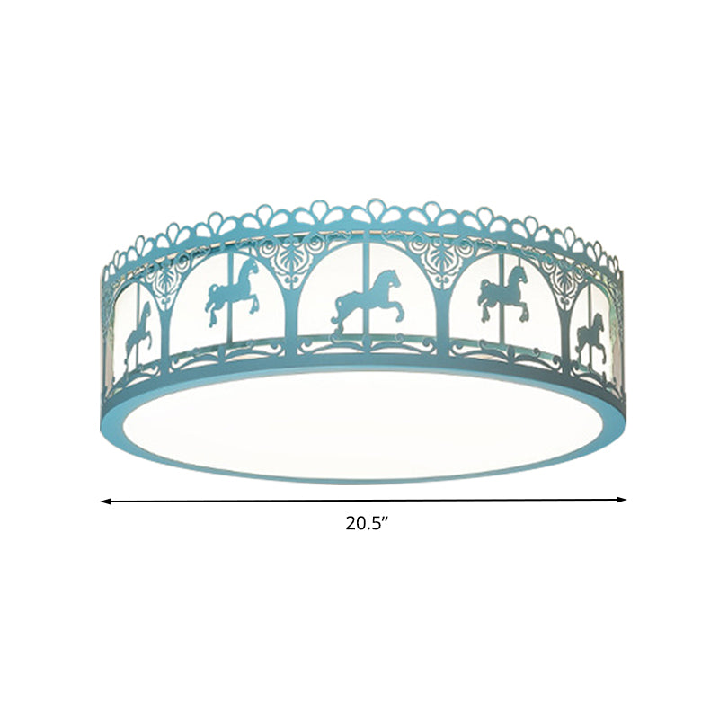 Acrylic Circular Flush Mount Ceiling Fixture Modern Contemporary Ceiling Light for Kid Bedroom Clearhalo 'Ceiling Lights' 'Close To Ceiling Lights' 'Close to ceiling' 'Flush mount' Lighting' 192355