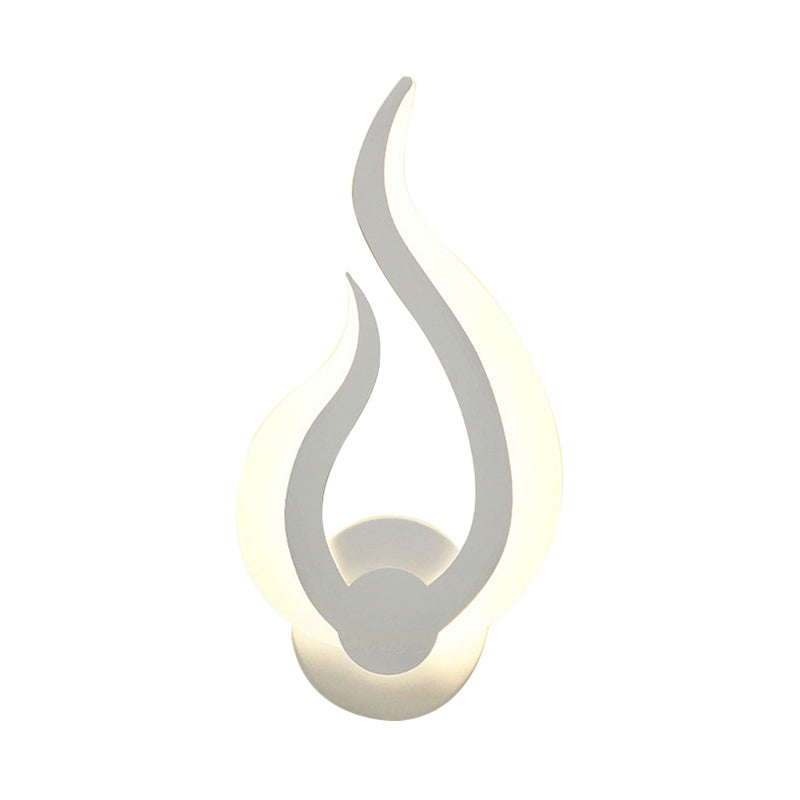 Creative Fire Shaped Wall Light Acrylic Whit LED Wall Sconce for ...