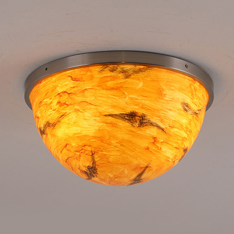 Bedroom Bowl Flush Ceiling Light Fixture Acrylic Contemporary Flush Mount Ceiling Light Satin Nickel A Clearhalo 'Ceiling Lights' 'Close To Ceiling Lights' 'Close to ceiling' 'Flush mount' Lighting' 192606
