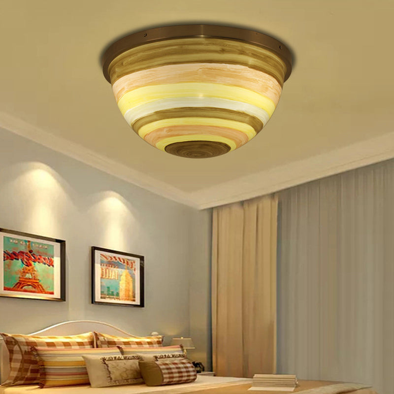 Bedroom Bowl Flush Ceiling Light Fixture Acrylic Contemporary Flush Mount Ceiling Light Satin Nickel I Clearhalo 'Ceiling Lights' 'Close To Ceiling Lights' 'Close to ceiling' 'Flush mount' Lighting' 192616