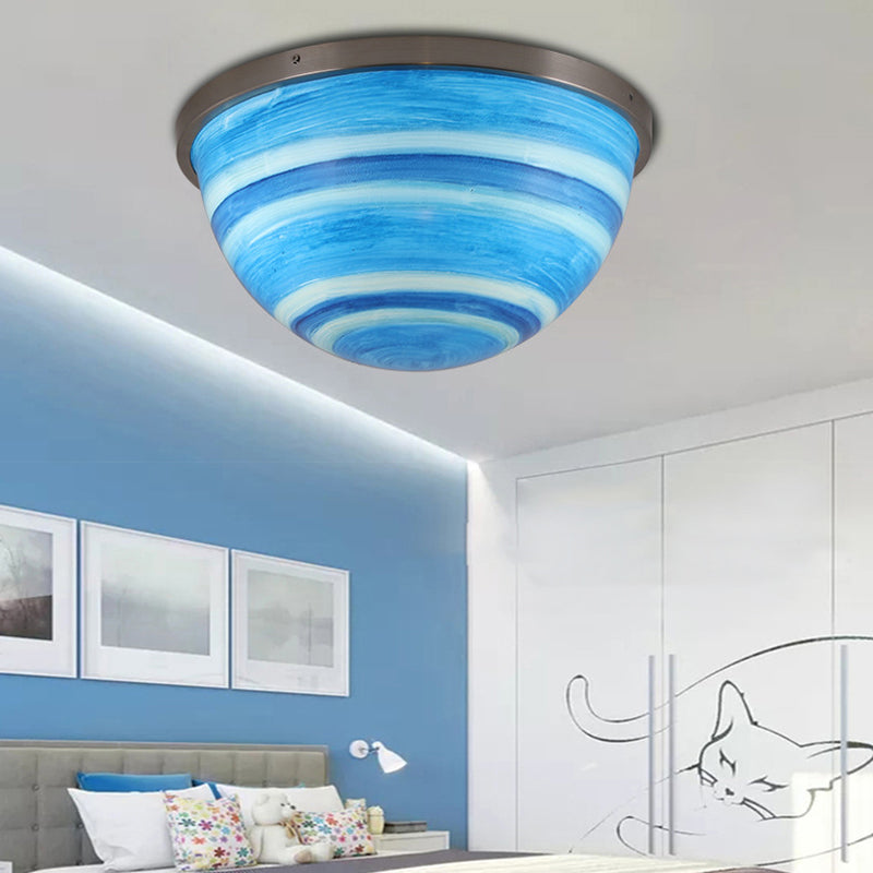 Bedroom Bowl Flush Ceiling Light Fixture Acrylic Contemporary Flush Mount Ceiling Light Satin Nickel B Clearhalo 'Ceiling Lights' 'Close To Ceiling Lights' 'Close to ceiling' 'Flush mount' Lighting' 192619