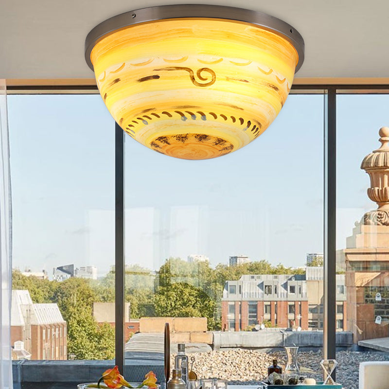 Bedroom Bowl Flush Ceiling Light Fixture Acrylic Contemporary Flush Mount Ceiling Light Clearhalo 'Ceiling Lights' 'Close To Ceiling Lights' 'Close to ceiling' 'Flush mount' Lighting' 192626