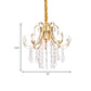 Glam Teardrop Pendant Light Metal Curved Arm Cascading Crystal Strands Chandelier Clearhalo 'Ceiling Lights' 'Modern Pendants' 'Modern' 'Pendant Lights' 'Pendants' Lighting' 1926838