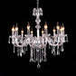 Glam Candle-Style Curving Arm Chandelier Crystal Strands Chandelier in Chrome Finish Clearhalo 'Ceiling Lights' 'Chandeliers' Lighting' options 1927023