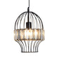 Crystal Block Pendant Ceiling Light Black Geometric Metal Cage Pendant Light Clearhalo 'Art Deco Pendants' 'Cast Iron' 'Ceiling Lights' 'Ceramic' 'Crystal' 'Industrial Pendants' 'Industrial' 'Metal' 'Middle Century Pendants' 'Pendant Lights' 'Pendants' 'Tiffany' Lighting' 1927081
