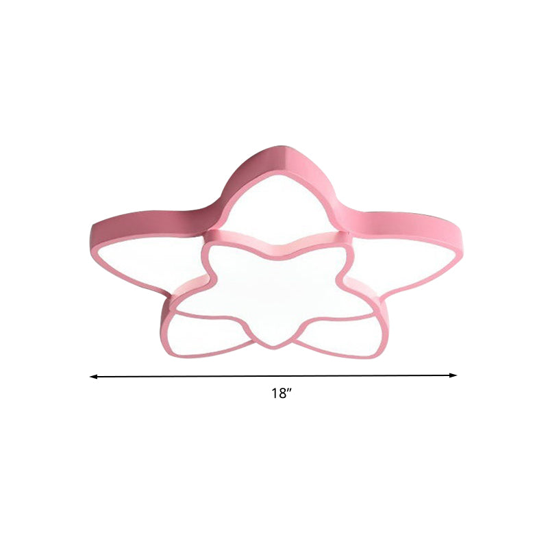Cartoon Star Shape Flush Ceiling Light Fixture Acrylic Ceiling Light Fixture for Kindergarten Clearhalo 'Ceiling Lights' 'Close To Ceiling Lights' 'Close to ceiling' 'Flush mount' Lighting' 192717