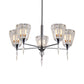 Cone Clear Crystal Shade Chandelier Metal Straight Arm Chandelier in Chrome 5 Chrome Clearhalo 'Ceiling Lights' 'Chandeliers' 'Modern Chandeliers' 'Modern' Lighting' 1927189