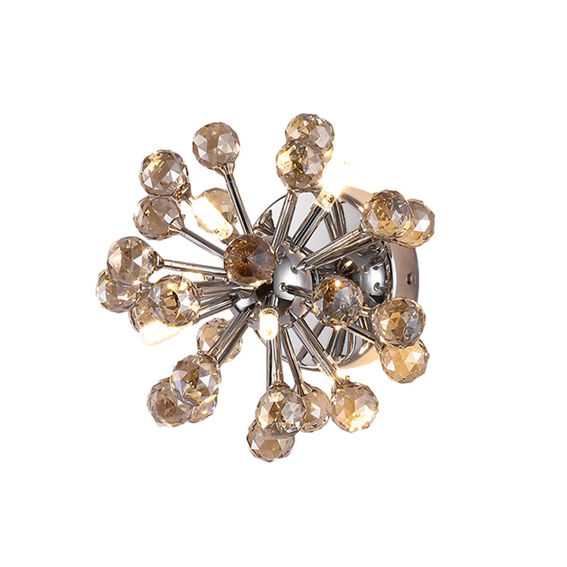 Sputnik Flushmount Light Crystal Ball Ceiling Light in Polished Chrome Clearhalo 'Modern wall lights' 'Modern' 'Wall Lamps & Sconces' 'Wall Lights' Lighting' 1927209