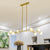 Radial Linear Chandelier Clear Crystal Floral Shade Chandelier for Dining Room Gold Clearhalo 'Ceiling Lights' 'Chandeliers' 'Modern Chandeliers' 'Modern' Lighting' 1927221