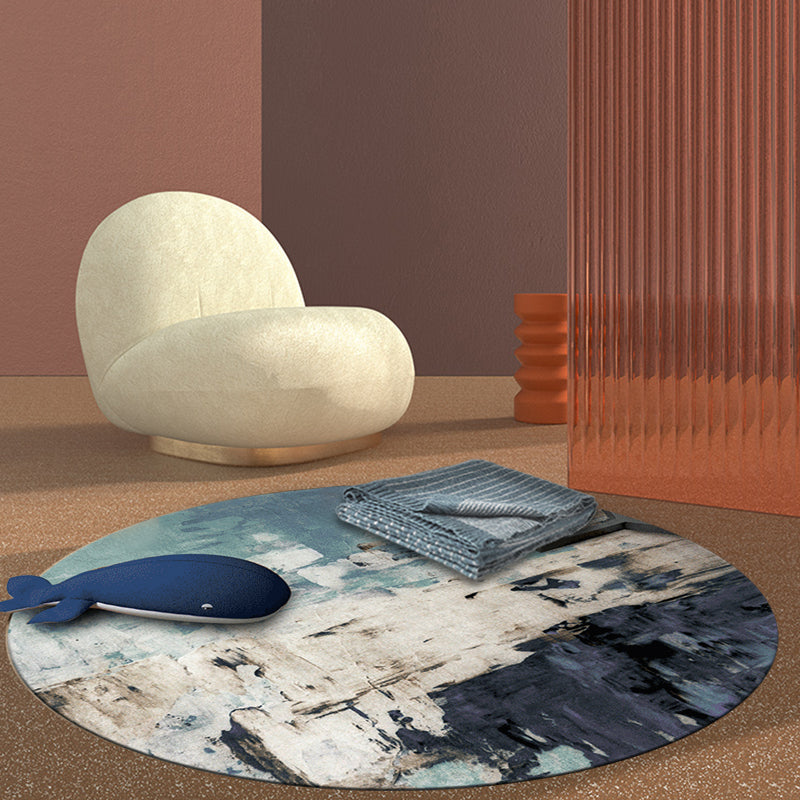 Dark Industrial Area Rug Synthetics Abstract Oil Painting Print Carpet Stain Resistant Rug for Home Decoration Clearhalo 'Area Rug' 'Rug' 1927285