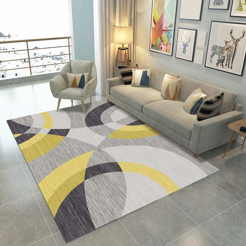 Assorted Abstract Patterned Rug Multi Colored Novelty Carpet Synthetics Anti-Slip Stain Resistant Rug for Home Yellow Clearhalo 'Area Rug' 'Rug' 1927364