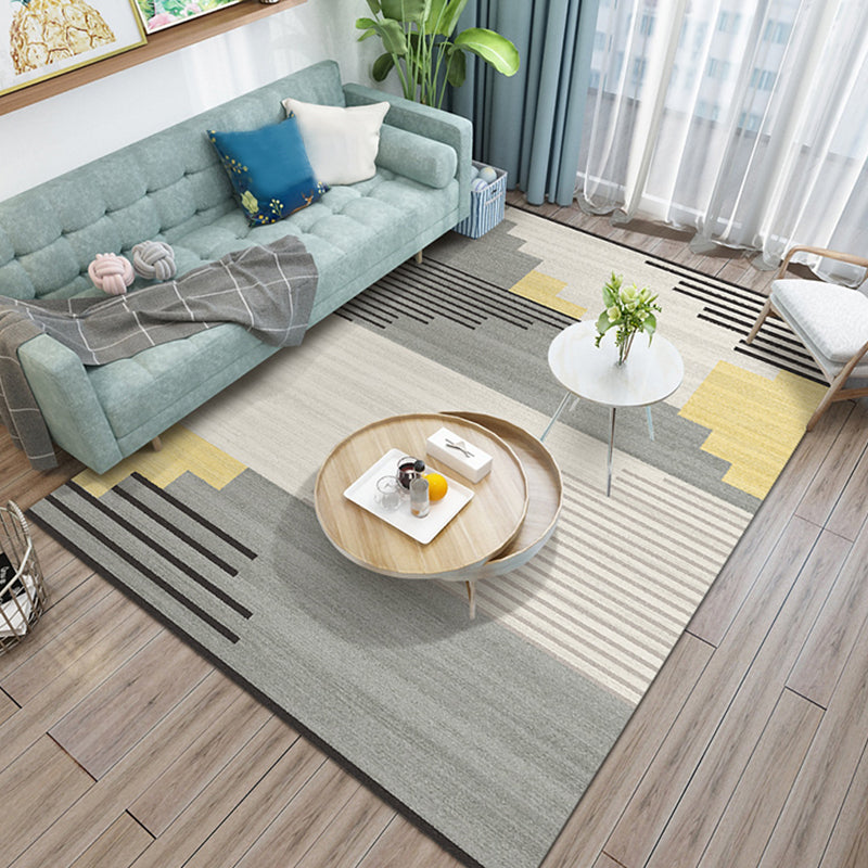 Assorted Abstract Patterned Rug Multi Colored Novelty Carpet Synthetics Anti-Slip Stain Resistant Rug for Home Heather Gray Clearhalo 'Area Rug' 'Rug' 1927370