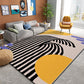 Pastel Color Novelty Rug Polypropylene Colorblock Drawing Print Abstract Carpet Easy Care Rug for Home Decor Black Clearhalo 'Area Rug' 'Rug' 1927385