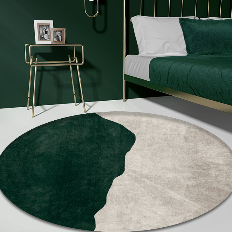 Nostalgic Green Modern Rug Polyester Colorblock Area Carpet Non-Slip Pet Friendly Washable Rug for Room Clearhalo 'Area Rug' 'Rug' 1927396