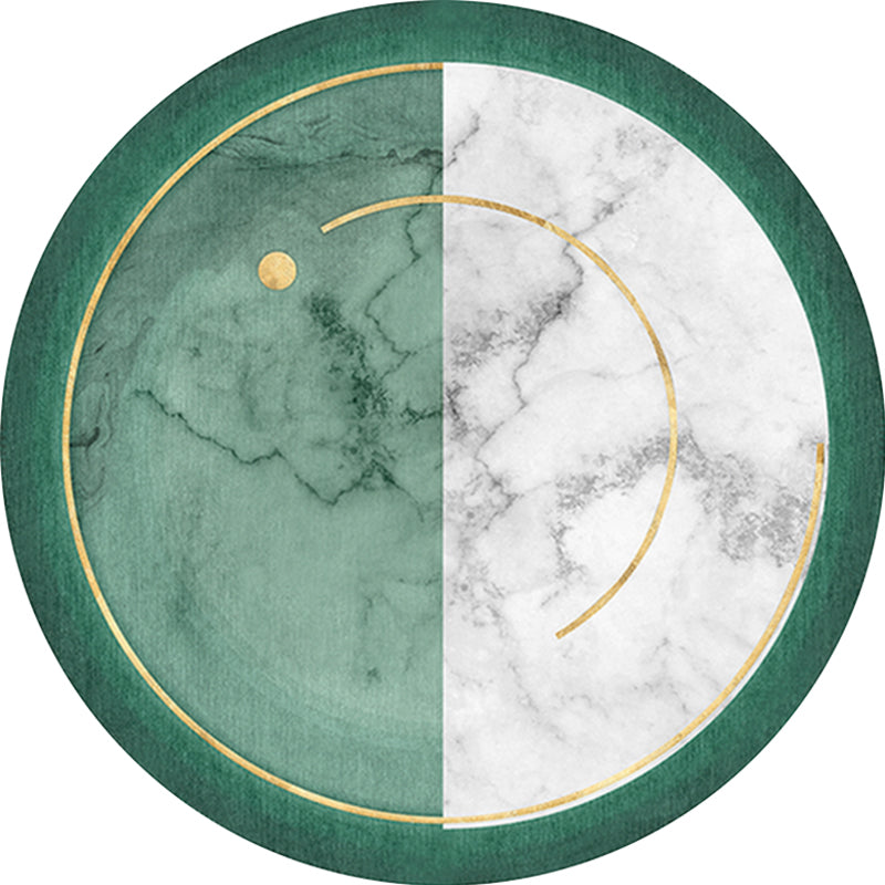 Nostalgic Green Modern Rug Polyester Colorblock Area Carpet Non-Slip Pet Friendly Washable Rug for Room Clearhalo 'Area Rug' 'Rug' 1927405