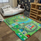 Cartoon Railway Area Rug Multi Color Polypropylene Carpet Pet Friendly ...
