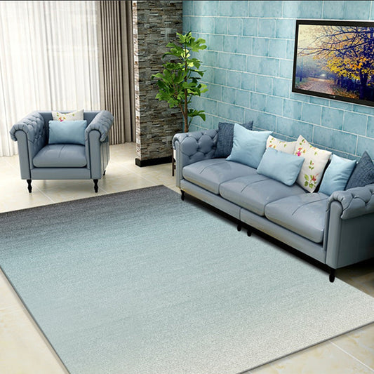 Aesthetics Ombre Area Rug Solid Color Minimalist Rug Synthetics Non-Slip Backing Stain-Proof Carpet for Home Water Blue Clearhalo 'Area Rug' 'Modern' 'Rugs' Rug' 1927515