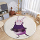 Cartoon Animal Indoor Rug Soft Color Polyester Rug Anti-Slip Backing Washable Carpet for Childrens Bedroom Purple Clearhalo 'Area Rug' 'Rug' 1927543