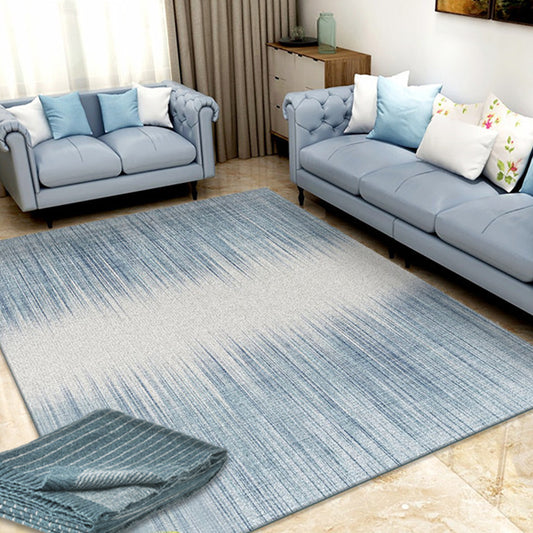 Plain Color Simple Style Rug Polyester Ombre Area Carpet Machine Washable Anti-Slip Rug for Living Room Blue Clearhalo 'Area Rug' 'Modern' 'Rugs' Rug' 1927556
