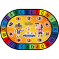 Stylish Letters and Animal Rug Multi Colored Cartoon Carpet Synthetics Anti-Slip Educational Rug Clearhalo 'Area Rug' 'Rug' 1927573