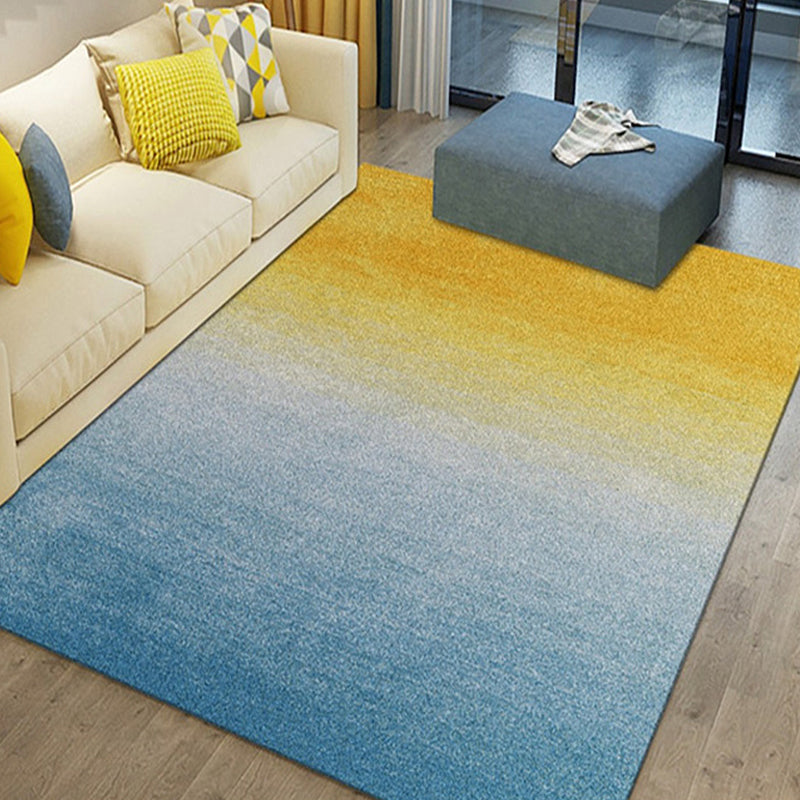 Gradient Color Home Area Rug Simplicity Unpatterned Carpet Synthetics Anti-Slip Backing Indoor Rug Yellow Clearhalo 'Area Rug' 'Modern' 'Rugs' Rug' 1927583