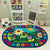 Multicolor Kids Room Rug Cartoon Alphabet Letters and Numbers Carpet Polyester Pet Friendly Rug Red Clearhalo 'Area Rug' 'Rug' 1927587