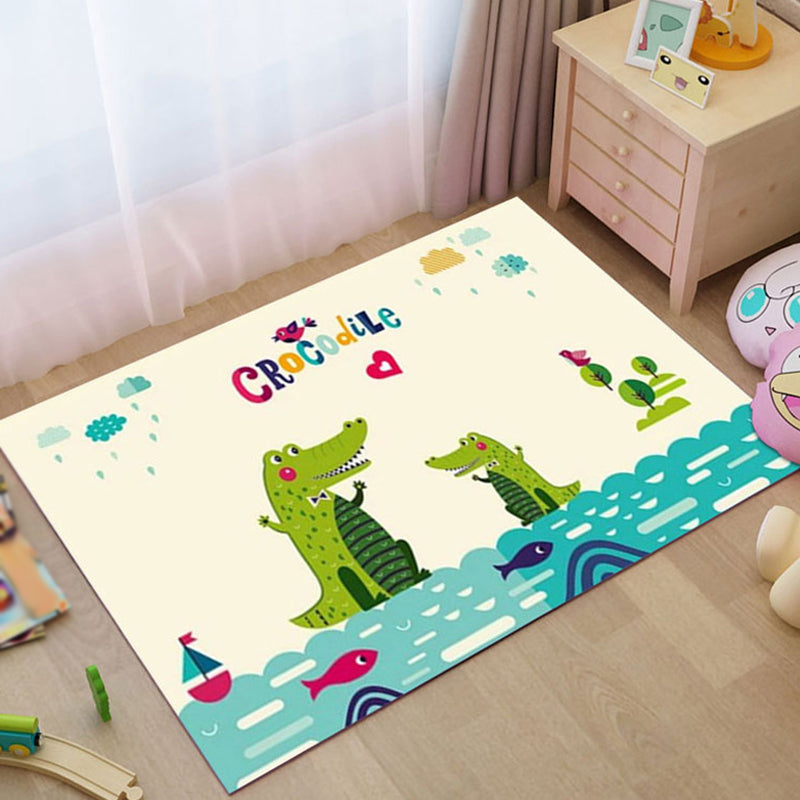 Dreamy Fairy Tale Area Rug Pastel Color Cartoon Rug Polypropylene Stain Resistant Carpet for Nursery Apricot Clearhalo 'Area Rug' 'Rug' 1927625