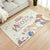 Kids Style Nursery Rug Multi Color Animal Carpet with Script Synthetics Non-Slip Backing Stain Resistant Rug Light Beige Clearhalo 'Area Rug' 'Rug' 1927709