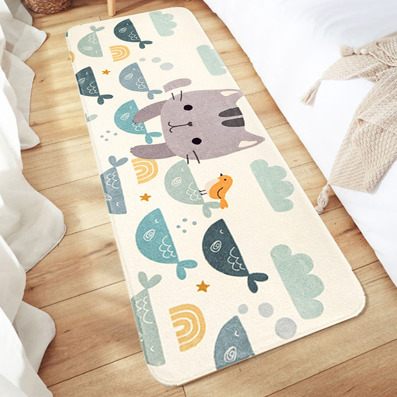 Novelty Cartoon Rug Colorful Animal Patterned Rug Pet Friendly Non-Slip Carpet for Baby Room Clearhalo 'Area Rug' 'Rug' 1927719