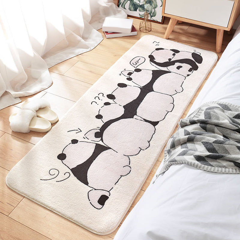 Novelty Cartoon Rug Colorful Animal Patterned Rug Pet Friendly Non-Slip Carpet for Baby Room Black Clearhalo 'Area Rug' 'Rug' 1927726
