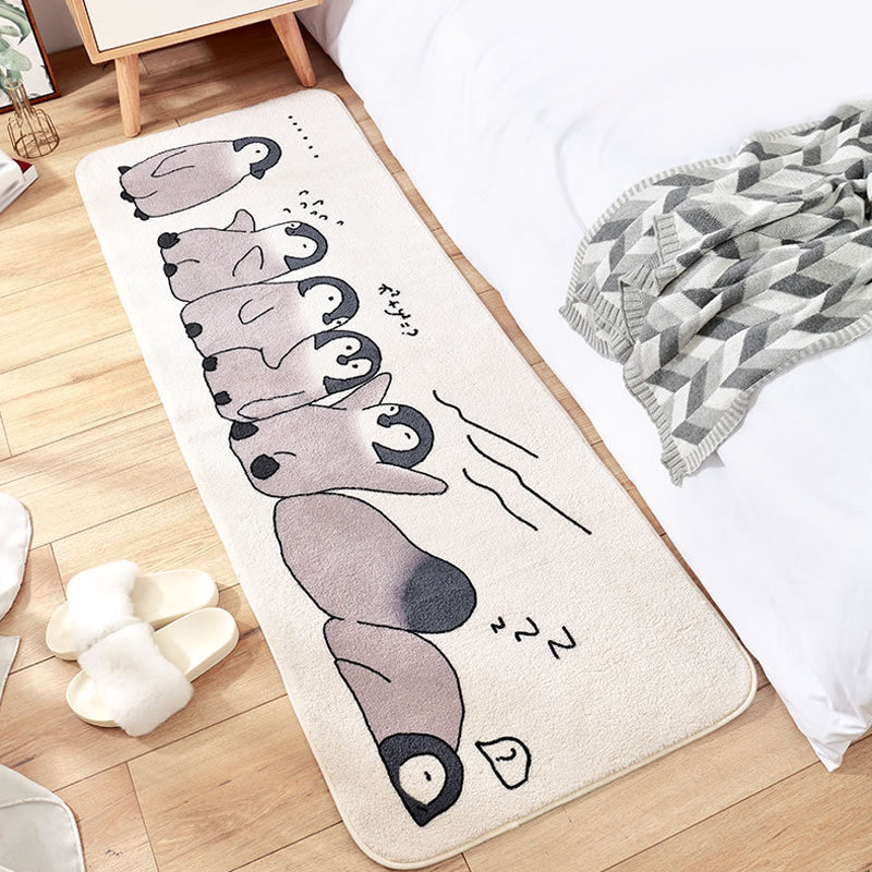 Novelty Cartoon Rug Colorful Animal Patterned Rug Pet Friendly Non-Slip Carpet for Baby Room Navy Clearhalo 'Area Rug' 'Rug' 1927727