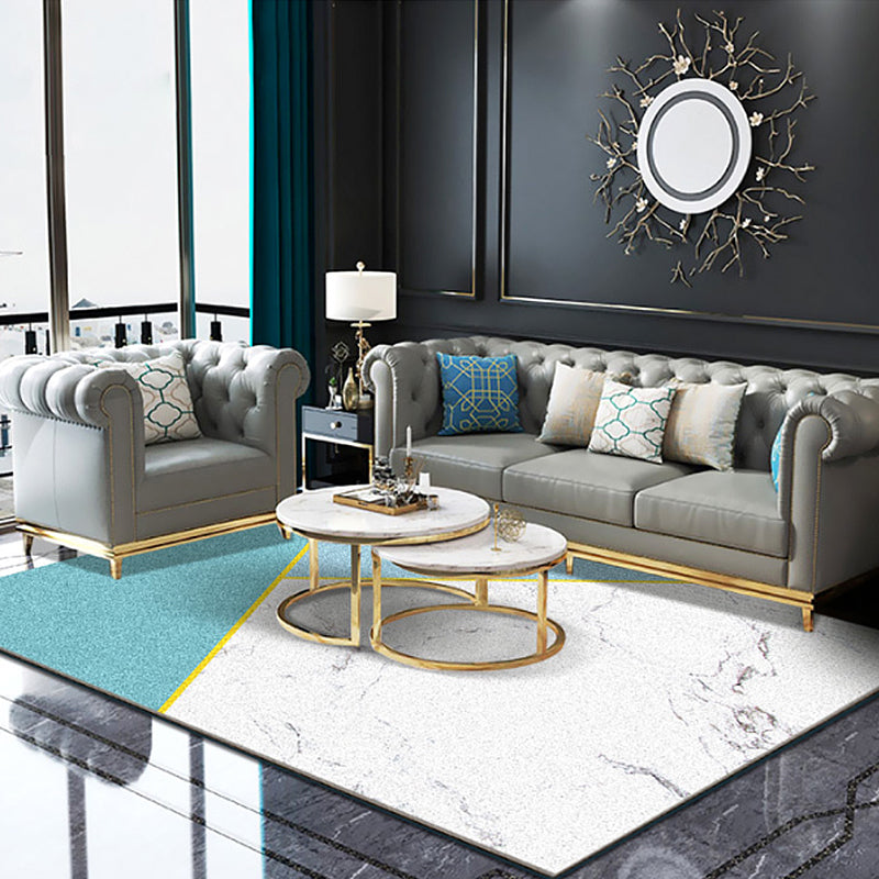 Bold Triangle Print Indoor Rug Multi-Colored Modern Area Carpet Synthetics Easy Care Rug for Home Decor Blue Clearhalo 'Area Rug' 'Modern' 'Rugs' Rug' 1927728