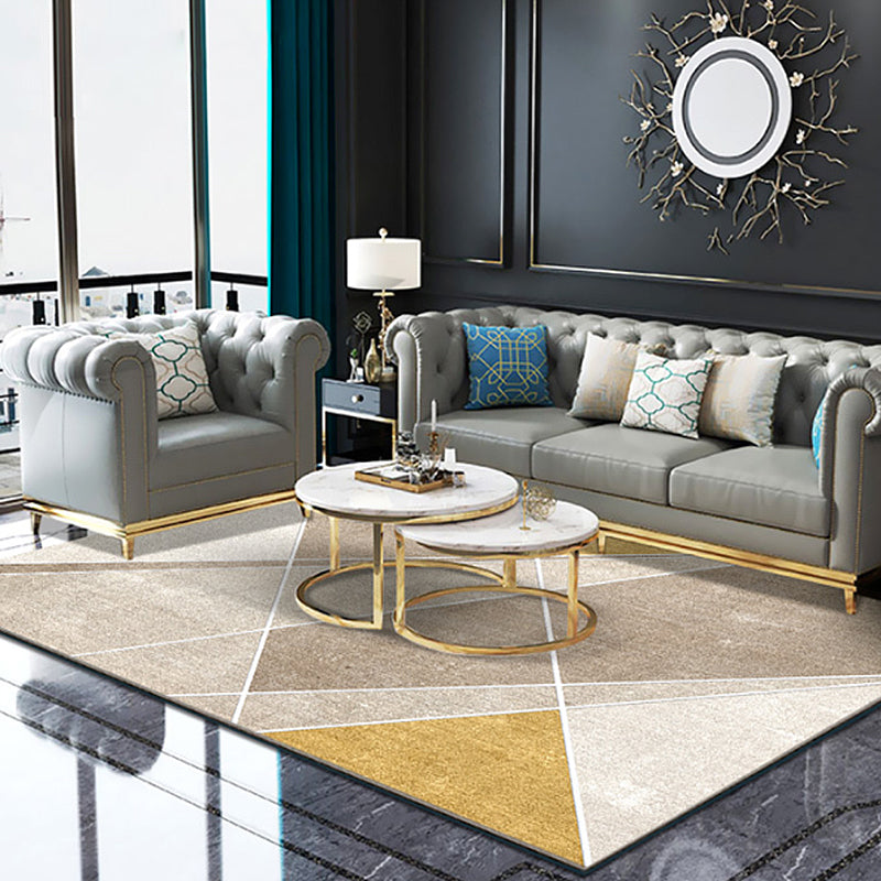 Bold Triangle Print Indoor Rug Multi-Colored Modern Area Carpet Synthetics Easy Care Rug for Home Decor Brown Clearhalo 'Area Rug' 'Modern' 'Rugs' Rug' 1927736