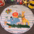 Multi Color Animal Rug Cotton Cartoon Area Carpet Non-Slip Easy Care Rug for Kids Bedroom Royal Blue 4'11" x 4'11" Clearhalo 'Area Rug' 'Rug' 1927786