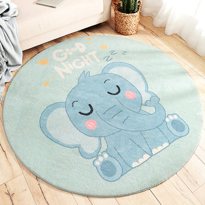 Cute Pet Indoor Rug Pastel Cartoon Rug Polypropylene Washable Stain-Proof Non-Slip Carpet for Baby Room Blue Clearhalo 'Area Rug' 'Rug' 1927892