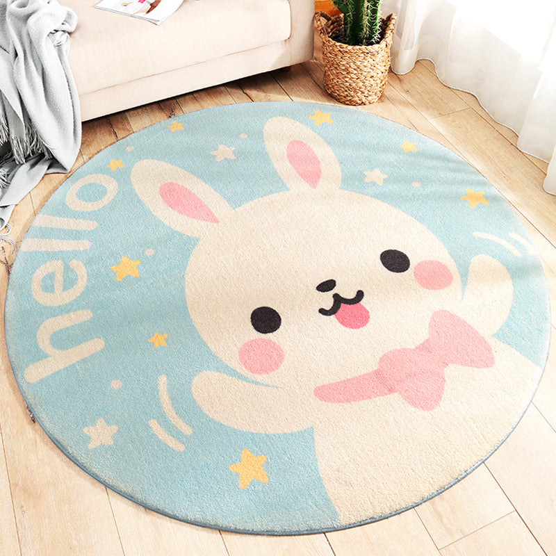 Cute Pet Indoor Rug Pastel Cartoon Rug Polypropylene Washable Stain-Proof Non-Slip Carpet for Baby Room White Clearhalo 'Area Rug' 'Rug' 1927894